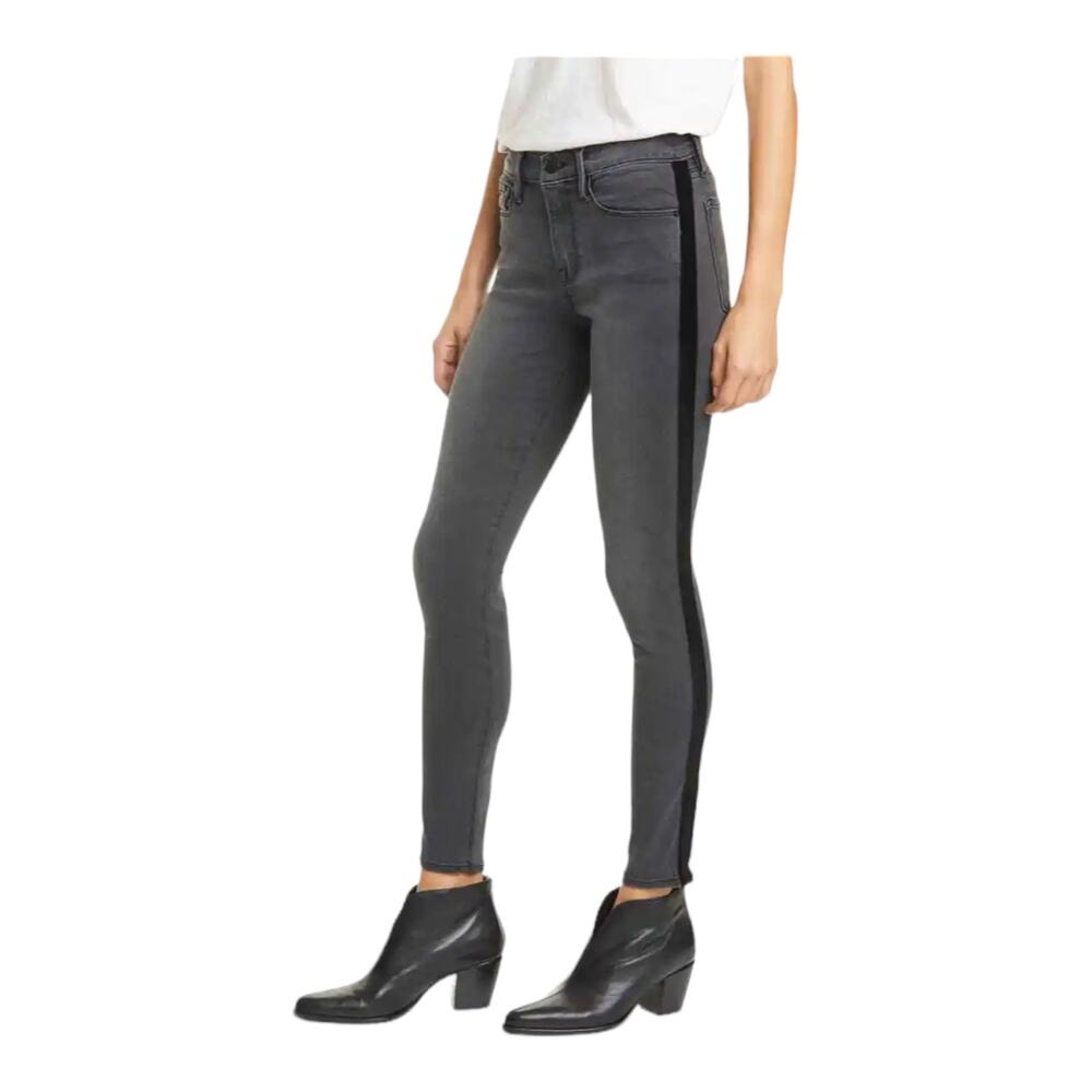 Frame Denim Jeans Le Skinny de Jeanne Velvet Tuxedo stripe size 27